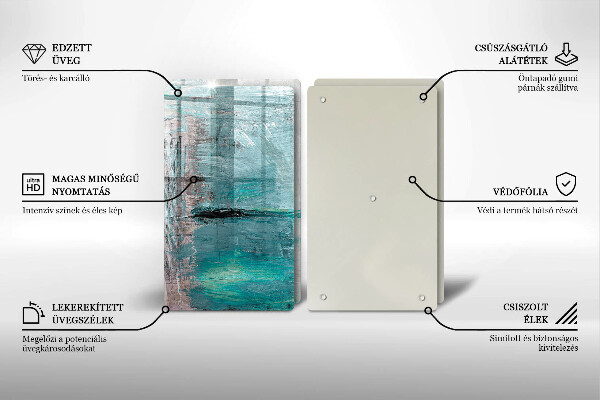 Steklena podloga za rezanje Pobarvaj abstrakcijsko ozadje