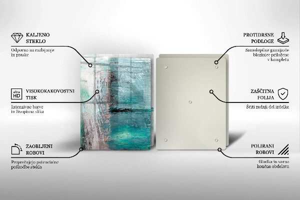 Steklena podloga za rezanje Pobarvaj abstrakcijsko ozadje