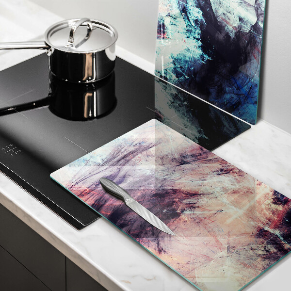 Steklena podloga za rezanje Naslikana abstrakcija