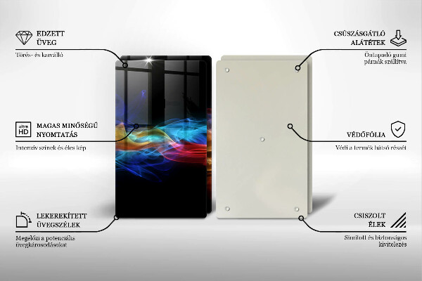 Steklena podloga za rezanje Barvit dim