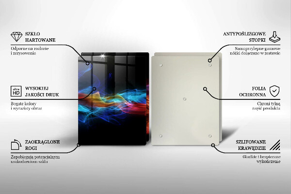 Steklena podloga za rezanje Barvit dim