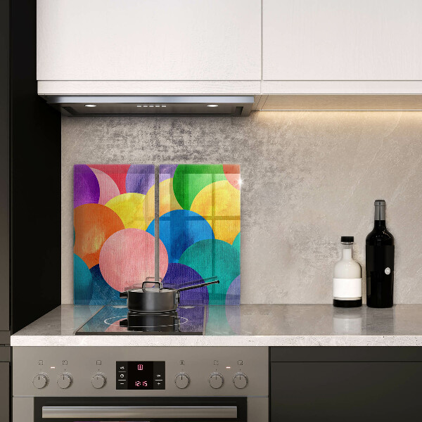 Steklena podloga za rezanje Pisani krogi