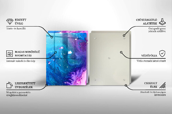 Steklena podloga za rezanje Abstraktna črnila