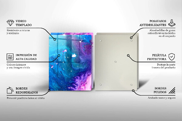 Steklena podloga za rezanje Abstraktna črnila