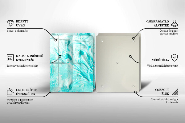 Steklena podloga za rezanje Abstraktne barve