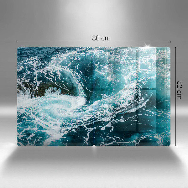 Steklena podloga za rezanje Peneči se valovi vode