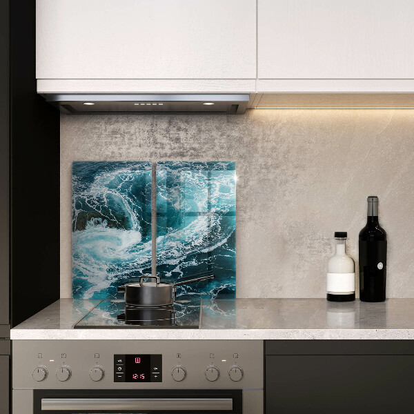 Steklena podloga za rezanje Peneči se valovi vode