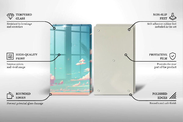 Steklena podloga za rezanje Pravljična nebesa