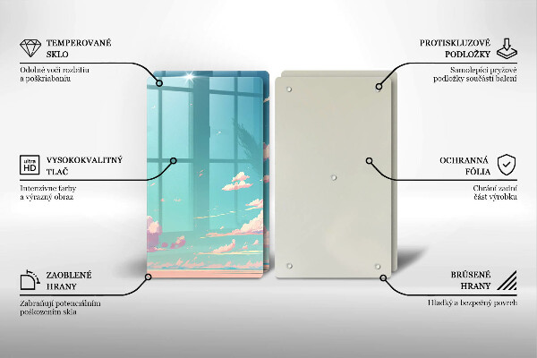 Steklena podloga za rezanje Pravljična nebesa