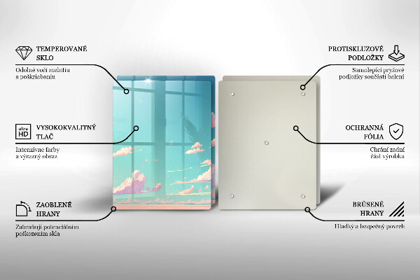 Steklena podloga za rezanje Pravljična nebesa