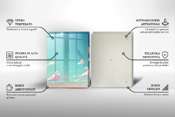 Steklena podloga za rezanje Pravljična nebesa