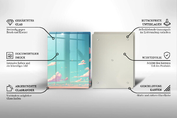 Steklena podloga za rezanje Pravljična nebesa