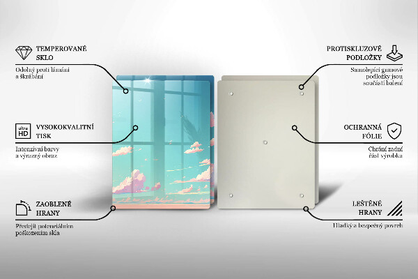 Steklena podloga za rezanje Pravljična nebesa