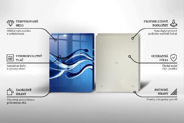 Steklena podloga za rezanje Abstrakcija tekočine