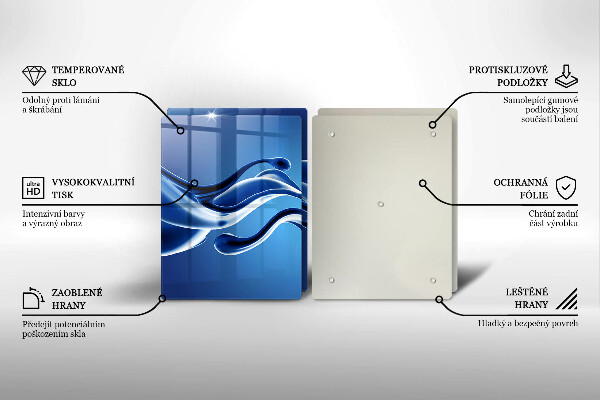 Steklena podloga za rezanje Abstrakcija tekočine