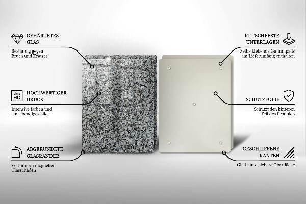 Steklena podloga za rezanje Kamnita tekstura