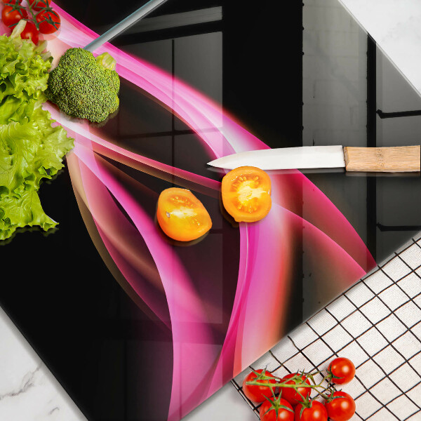 Steklena podloga za rezanje Abstraktni neonski dim