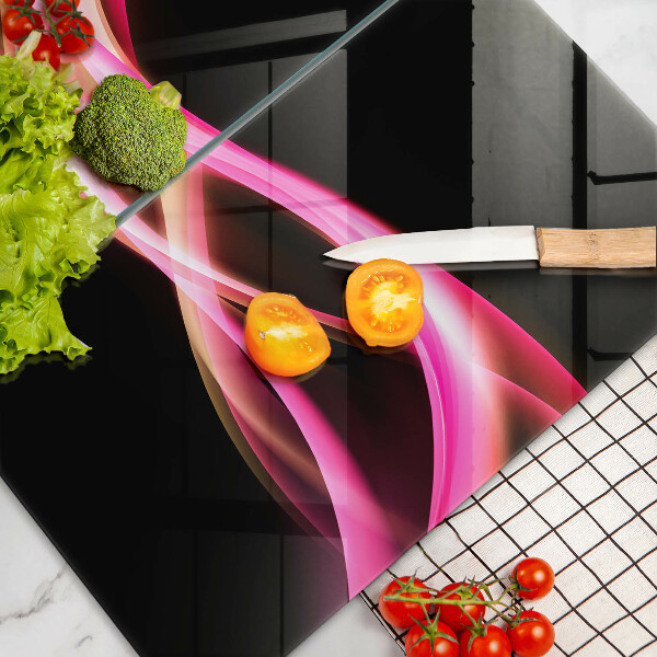 Steklena podloga za rezanje Abstraktni neonski dim