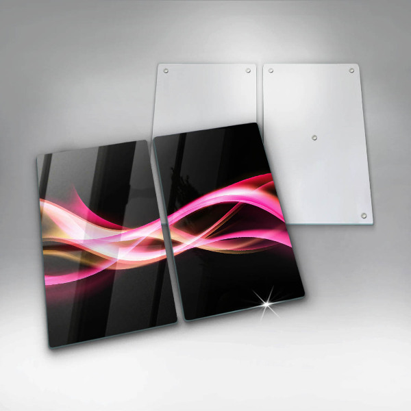 Steklena podloga za rezanje Abstraktni neonski dim