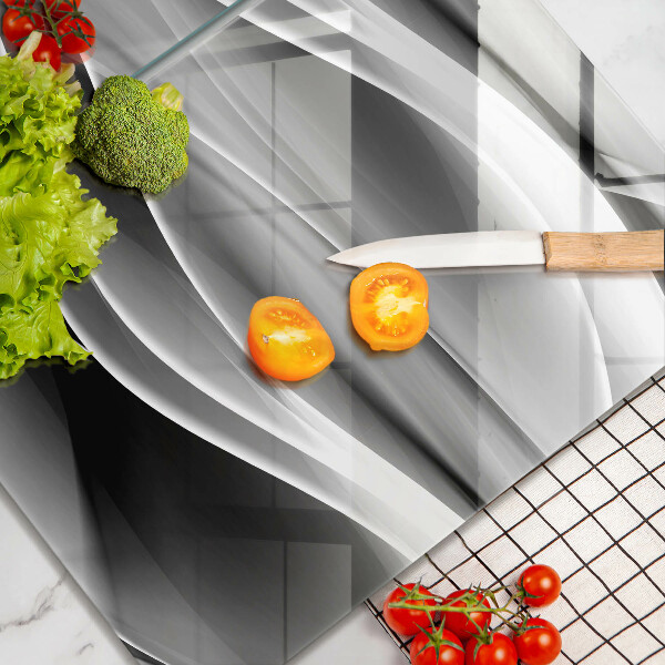 Steklena podloga za rezanje Abstraktne črte dima