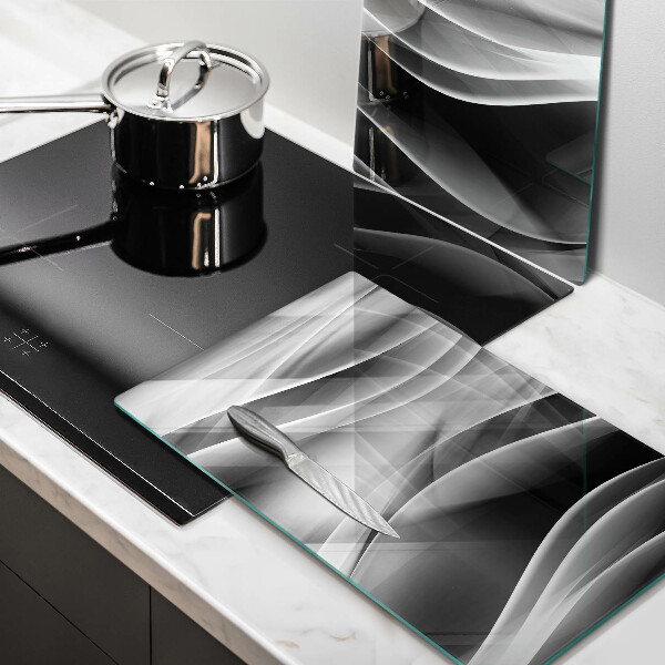 Steklena podloga za rezanje Abstraktne črte dima