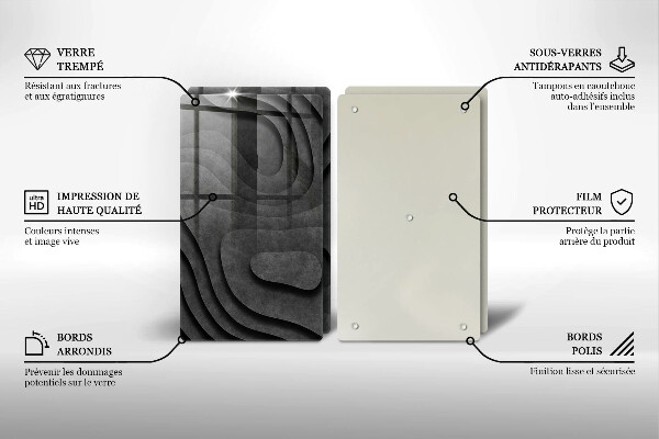 Steklena podloga za rezanje 3D oblike kamnov