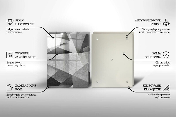 Steklena podloga za rezanje Konkretna ostra abstrakcija