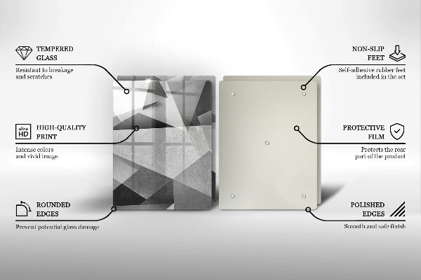 Steklena podloga za rezanje Konkretna ostra abstrakcija