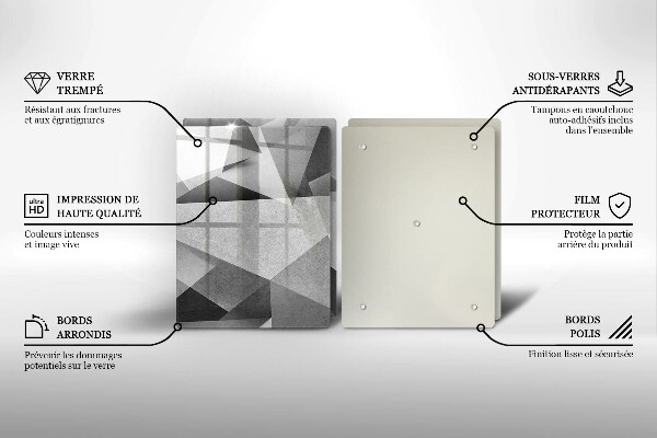 Steklena podloga za rezanje Konkretna ostra abstrakcija