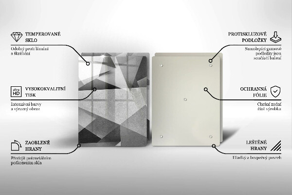 Steklena podloga za rezanje Konkretna ostra abstrakcija