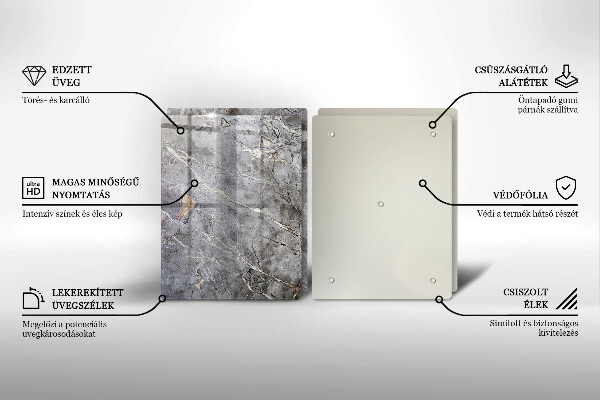 Steklena podloga za rezanje Kamnita tekstura