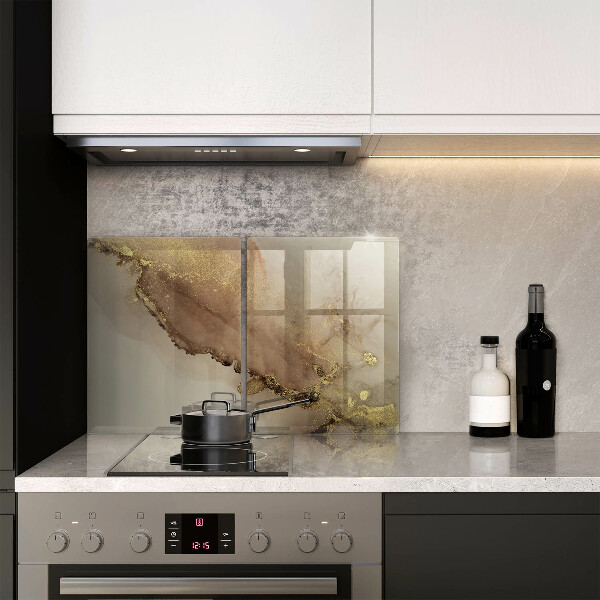 Steklena podloga za rezanje Zlata abstrakcija