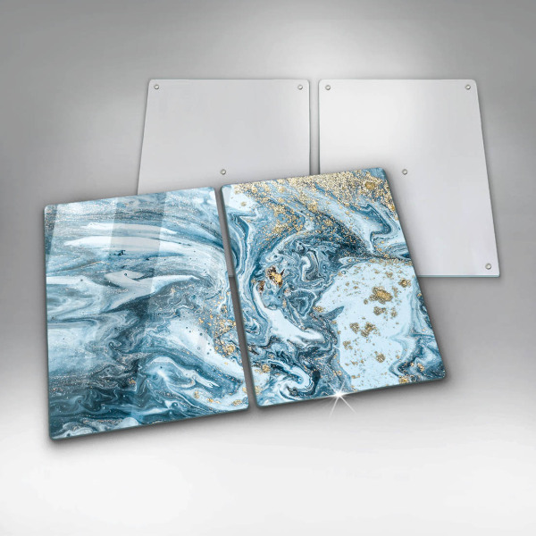 Steklena podloga za rezanje Struktura z zlatom