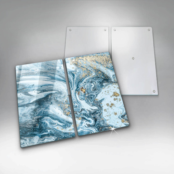 Steklena podloga za rezanje Struktura z zlatom