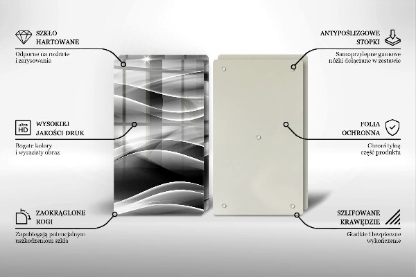 Steklena podloga za rezanje Abstrakcija nežne linije