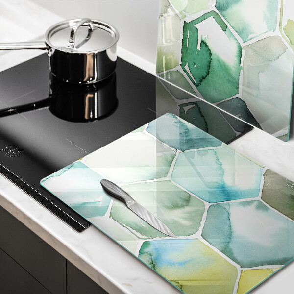 Steklena podloga za rezanje Akvarelni šesterokotniki