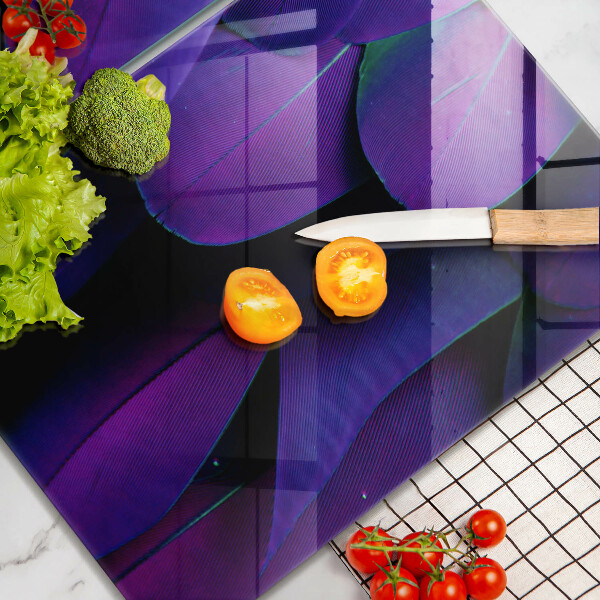 Steklena podloga za rezanje Neonsko perje