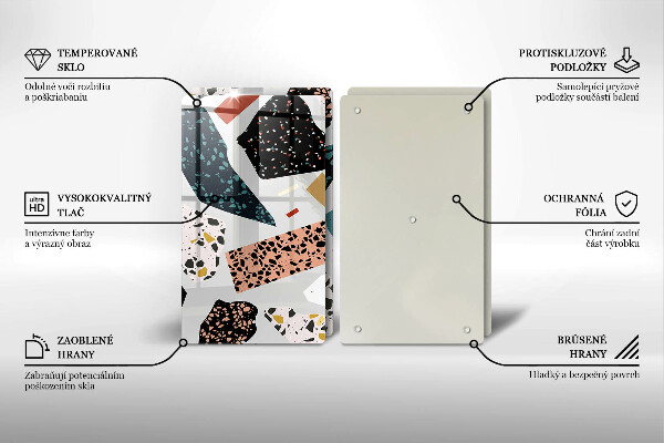 Steklena podloga za rezanje Kamenina