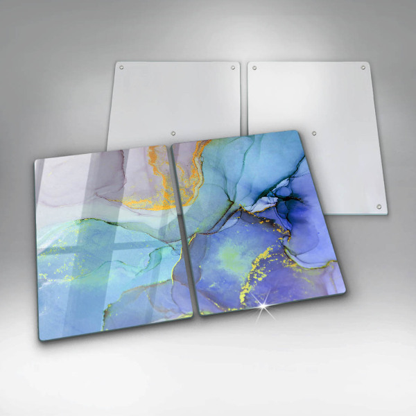 Steklena podloga za rezanje Razpokan zlati kamen