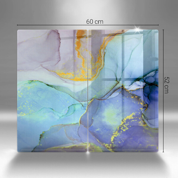 Steklena podloga za rezanje Razpokan zlati kamen