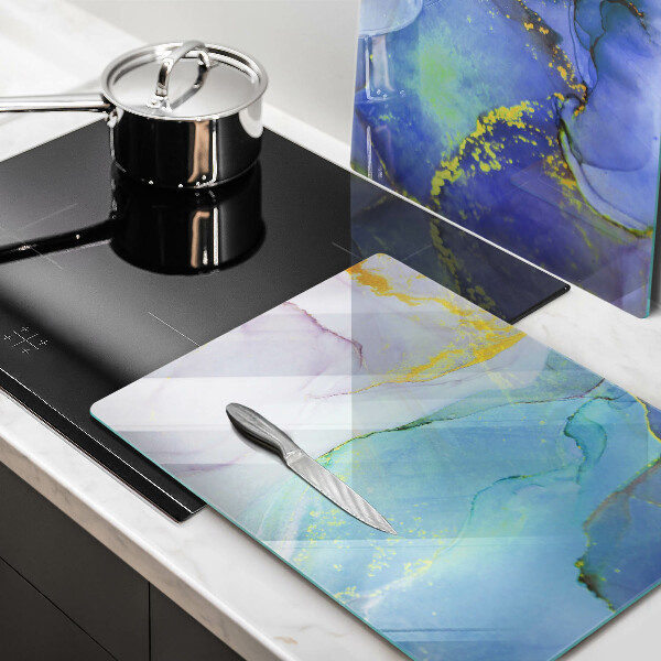 Steklena podloga za rezanje Razpokan zlati kamen