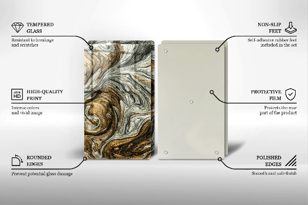 Steklena podloga za rezanje Bogata abstrakcija