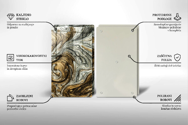 Steklena podloga za rezanje Bogata abstrakcija