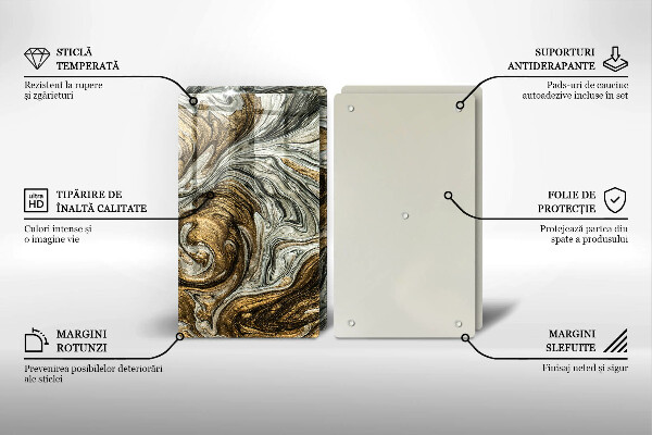 Steklena podloga za rezanje Bogata abstrakcija