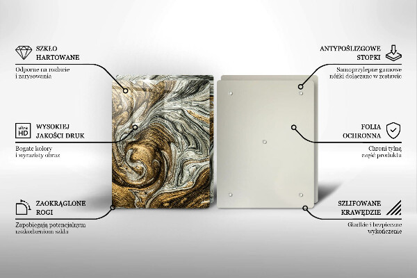 Steklena podloga za rezanje Bogata abstrakcija