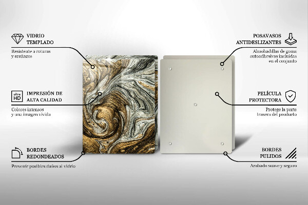 Steklena podloga za rezanje Bogata abstrakcija