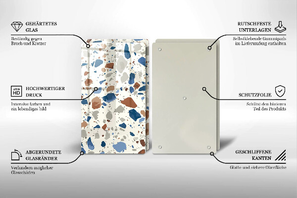 Steklena podloga za rezanje Dekorativna kamenina