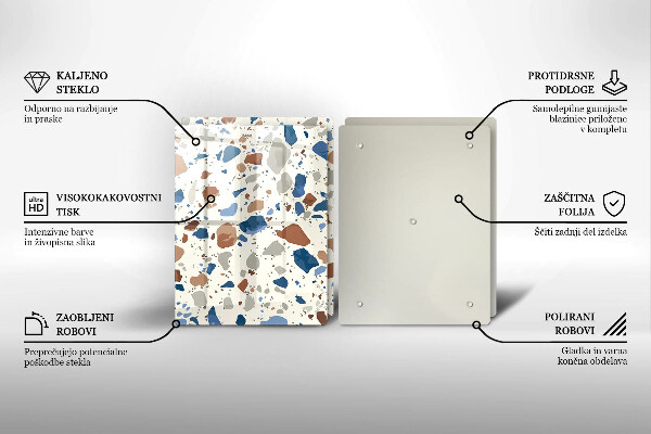 Steklena podloga za rezanje Dekorativna kamenina