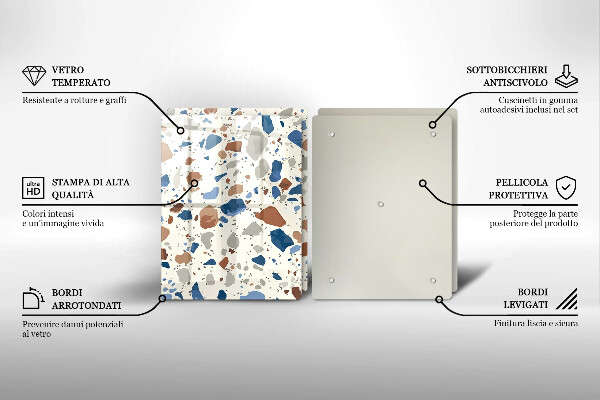 Steklena podloga za rezanje Dekorativna kamenina