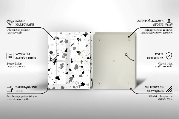 Steklena podloga za rezanje Dekorativna kamenina